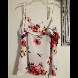 (No Label) Floral Sleeveless Top Sz 2X